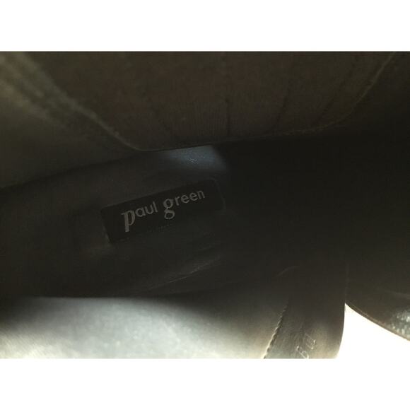 Paul Green Sahara Chelsea Boot Women's 10.5 Black Leather Side Zipper Block Heel - Picture 9 of 10